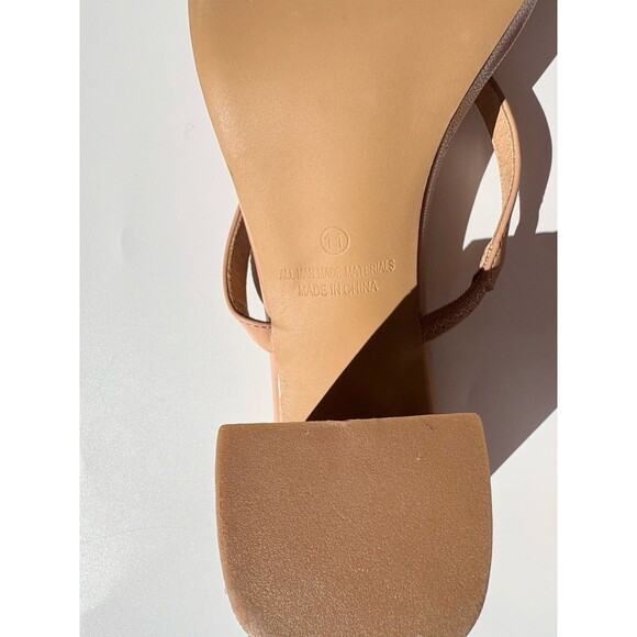 Lulu’s Nude Strappy Block Heel Sandals Women’s Size 11 Open Toe Dress Shoes - Picture 9 of 9